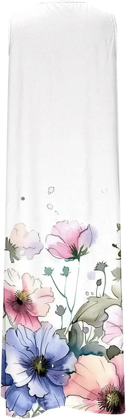Women's Sleeveless Dress V Neck Floral Printed Casual Summer Spring Summer Lightweight Lightweight Clothing 2025
