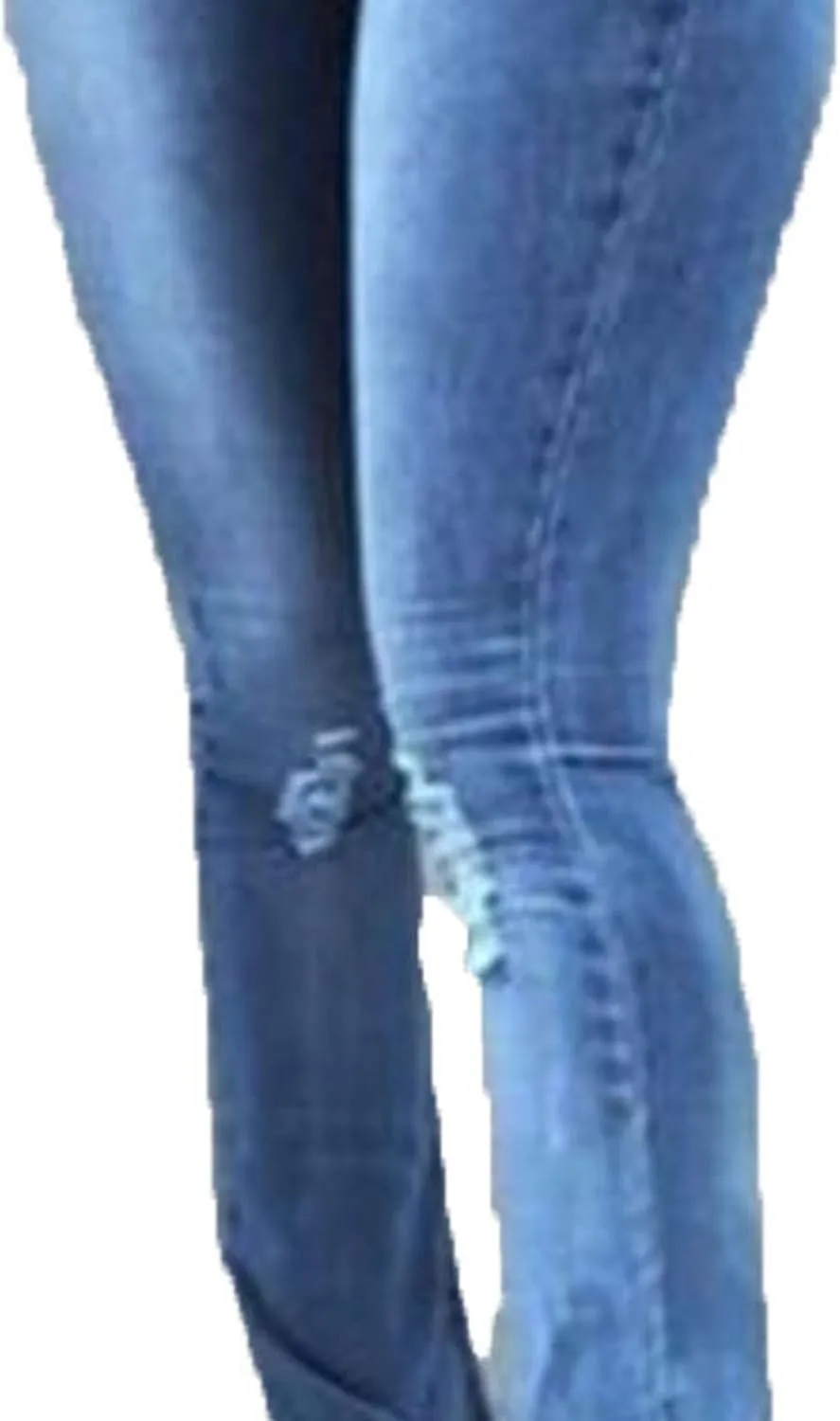 Women's Stretch Flared High Waist Jeans Fashion Stretch Bootcut Slim Jean Classic Skinny Pull-On Denim Bell Jegging
