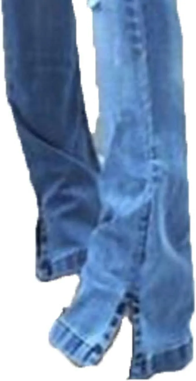 Women's Stretch Flared High Waist Jeans Fashion Stretch Bootcut Slim Jean Classic Skinny Pull-On Denim Bell Jegging