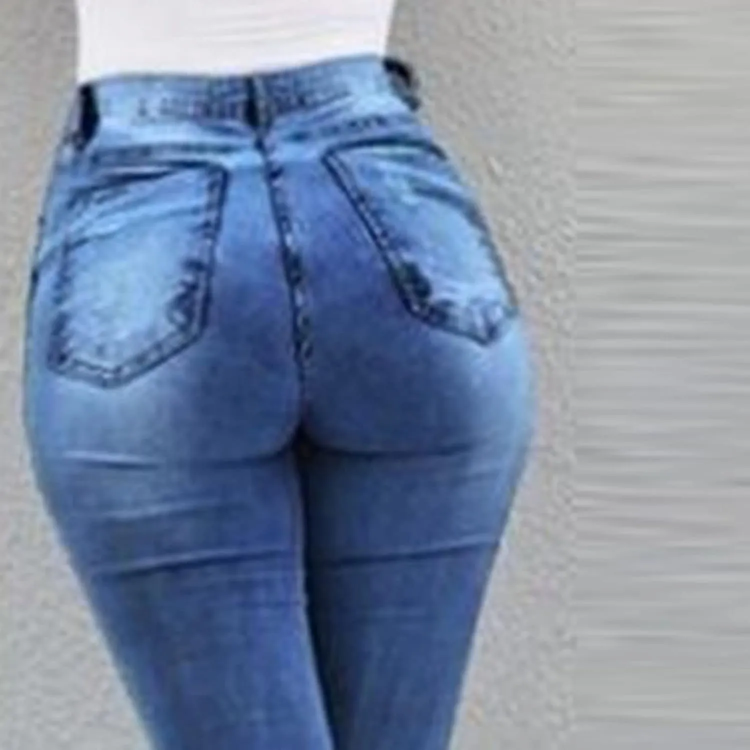 Women's Stretch Flared High Waist Jeans Fashion Stretch Bootcut Slim Jean Classic Skinny Pull-On Denim Bell Jegging