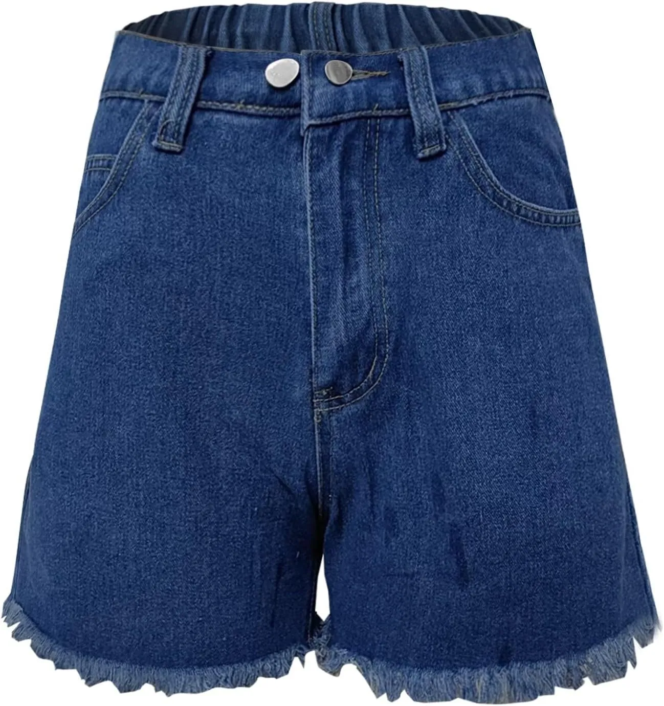 Womens Stretchy High Waisted Denim Shorts Trendy Cutoff Shorts Cutoff Slimming Stretchy Summer Hot Short Pants