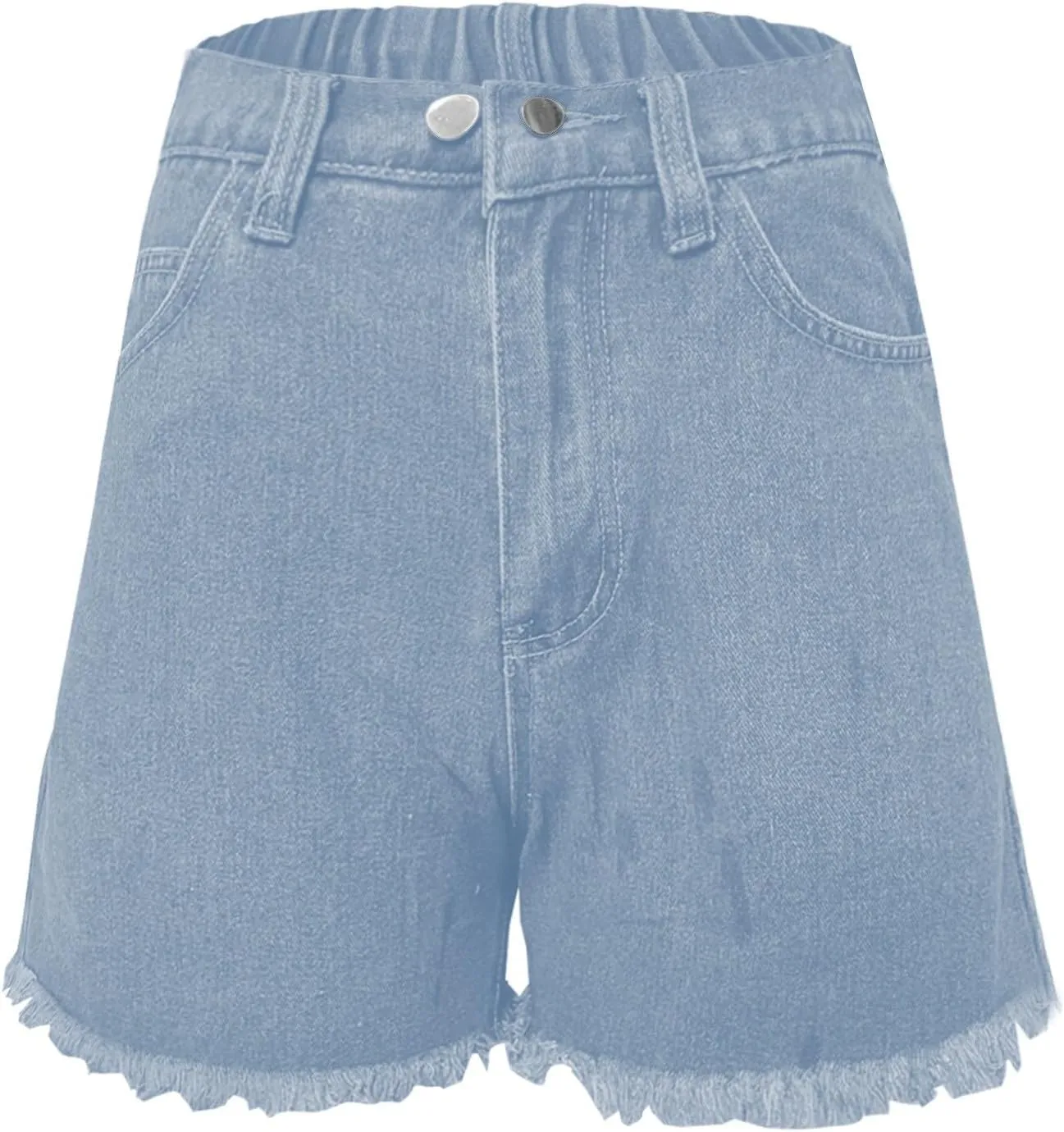 Womens Stretchy High Waisted Denim Shorts Trendy Cutoff Shorts Cutoff Slimming Stretchy Summer Hot Short Pants