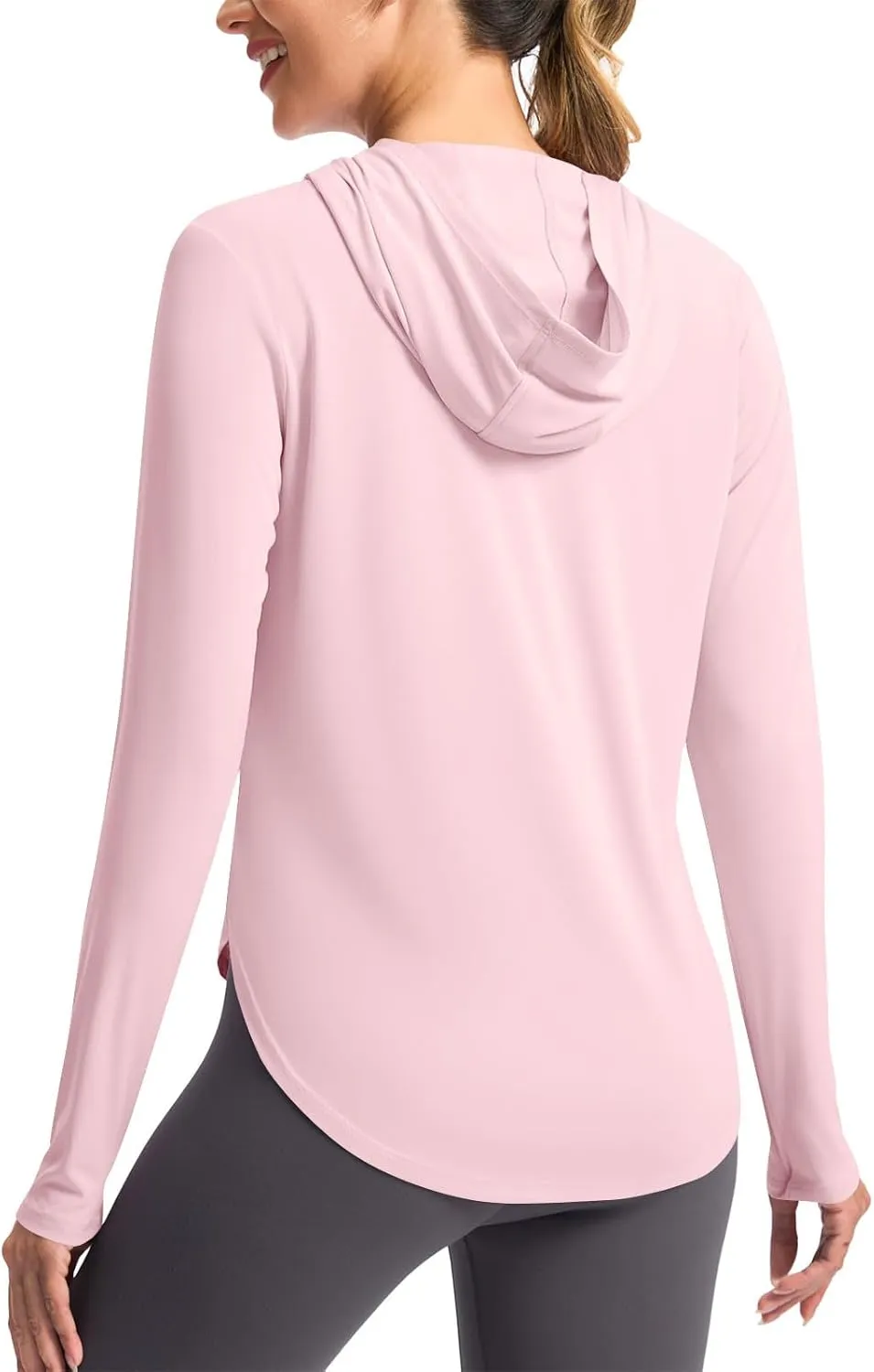 Womens Sun Protection Shirt UPF 50  Long Sleeve Hoodie UV SPF T-Shirts Rash Guard Hiking Quick Dry Outdoor