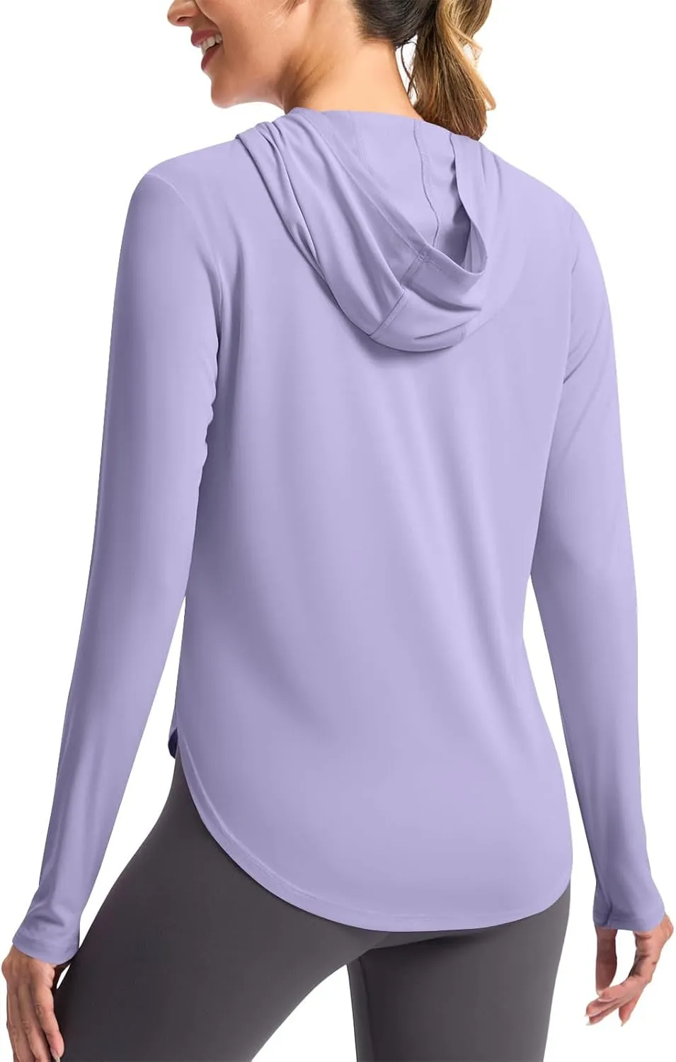 Womens Sun Protection Shirt UPF 50  Long Sleeve Hoodie UV SPF T-Shirts Rash Guard Hiking Quick Dry Outdoor