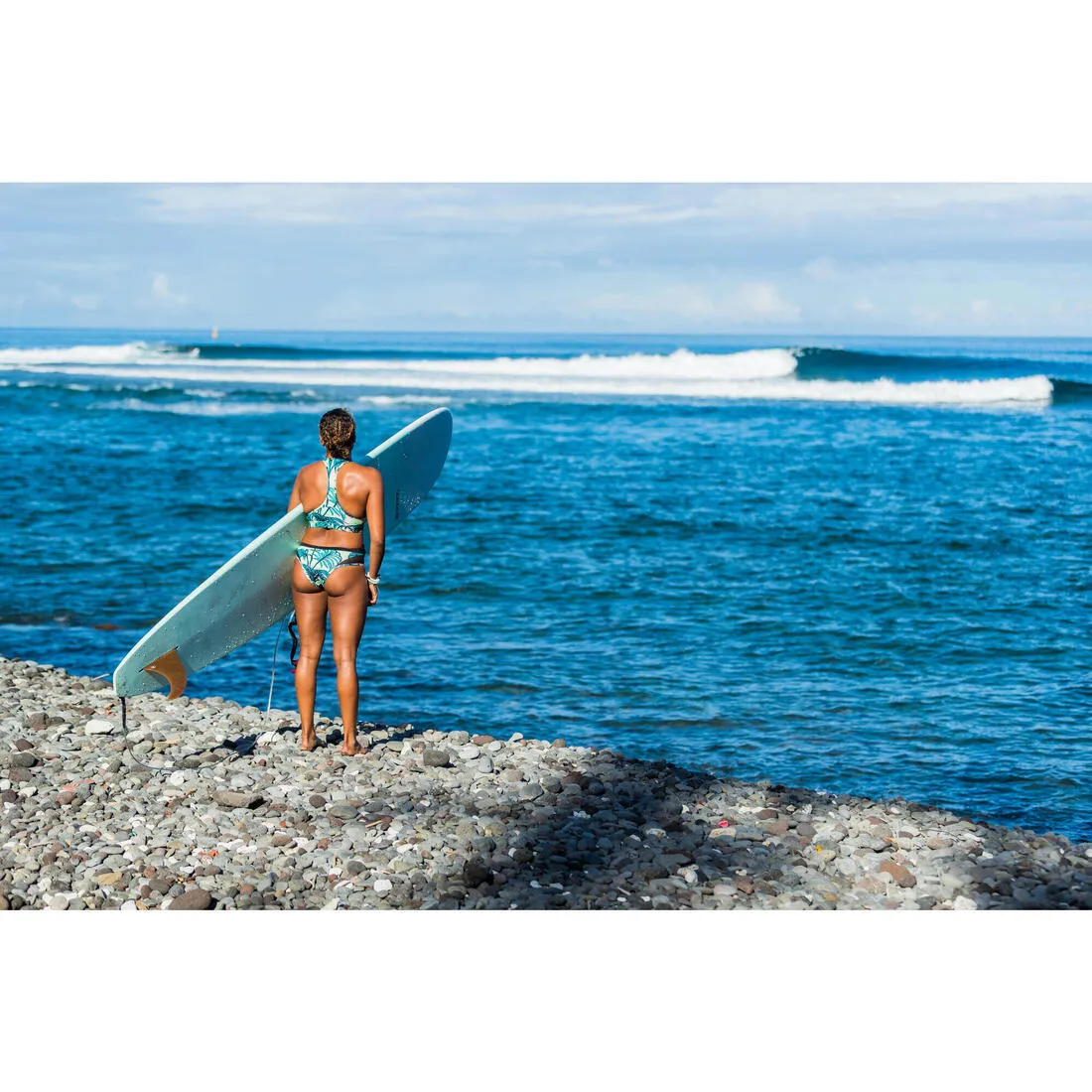 Women's Surfing Swimsuit Crop Top - Ana