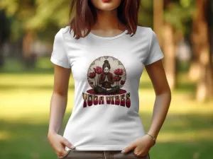 Womens Yoga Design T-Shirt, Zen Tee, Meditation Art, Yoga Vibes Graphic, Spiritual Womens Top, Unique Yoga Inspired Shirt #9
