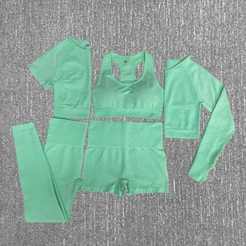 Workout Sportswear Gym Fitness High Waist Seamless Yoga Set