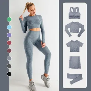 Workout Sportswear Gym Fitness High Waist Seamless Yoga Set