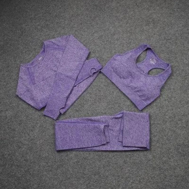 Workout Sportswear Gym Fitness High Waist Seamless Yoga Set
