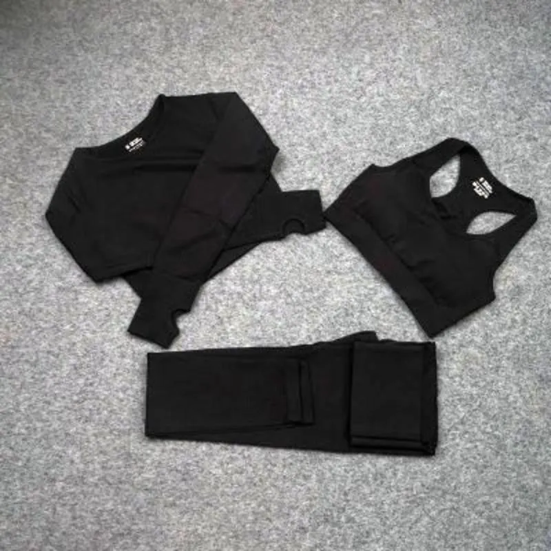 Workout Sportswear Gym Fitness High Waist Seamless Yoga Set