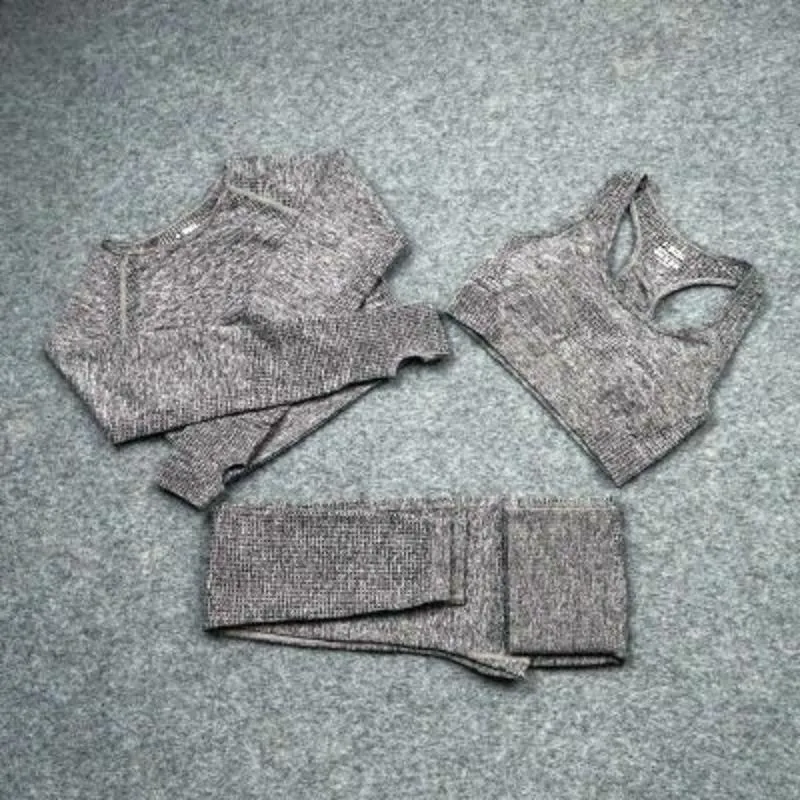 Workout Sportswear Gym Fitness High Waist Seamless Yoga Set