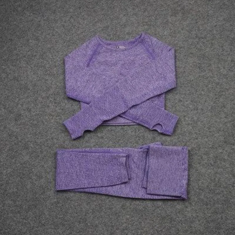 Workout Sportswear Gym Fitness High Waist Seamless Yoga Set