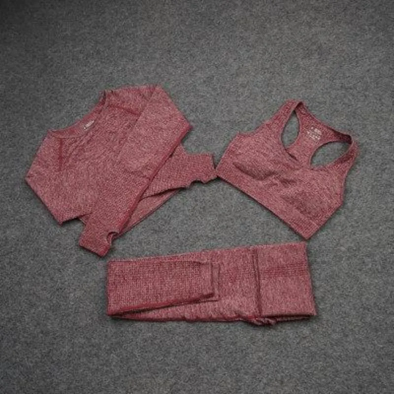 Workout Sportswear Gym Fitness High Waist Seamless Yoga Set