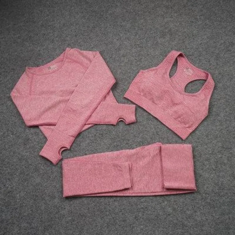 Workout Sportswear Gym Fitness High Waist Seamless Yoga Set