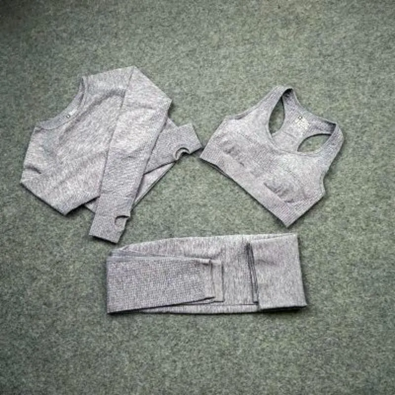 Workout Sportswear Gym Fitness High Waist Seamless Yoga Set