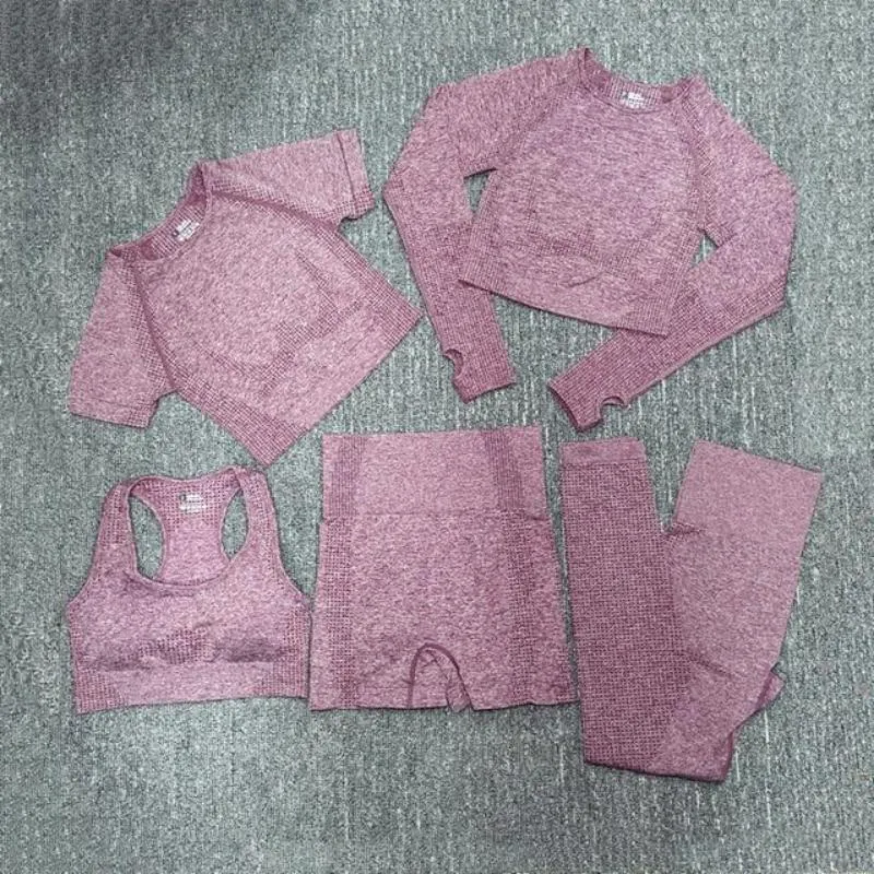 Workout Sportswear Gym Fitness High Waist Seamless Yoga Set