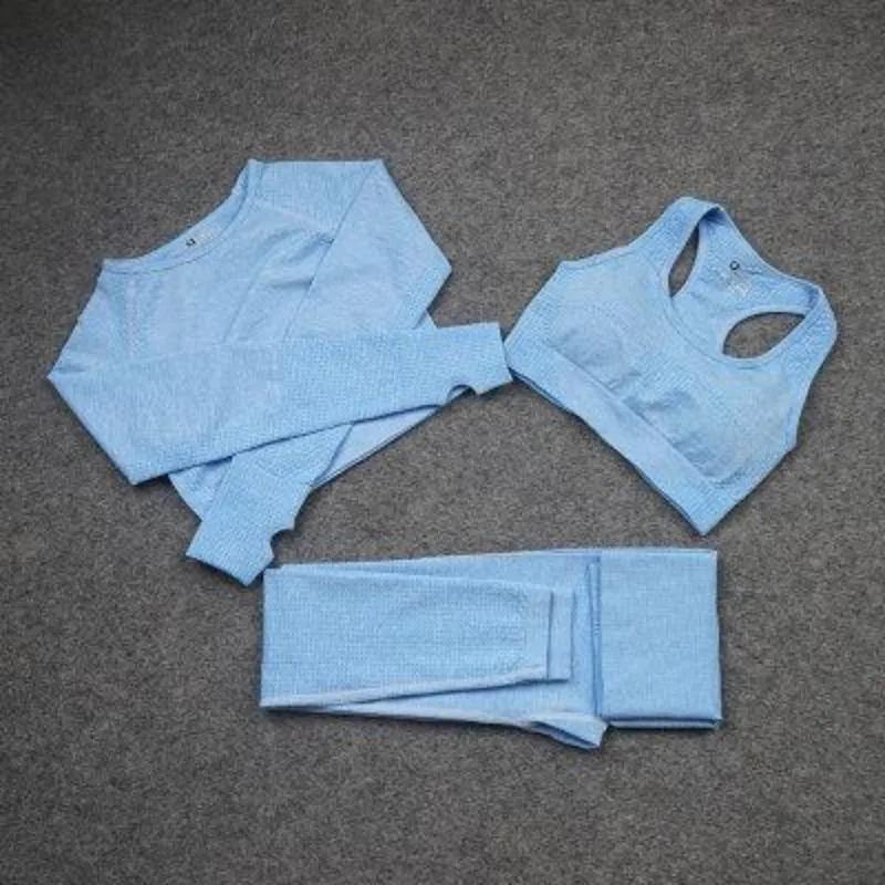 Workout Sportswear Gym Fitness High Waist Seamless Yoga Set