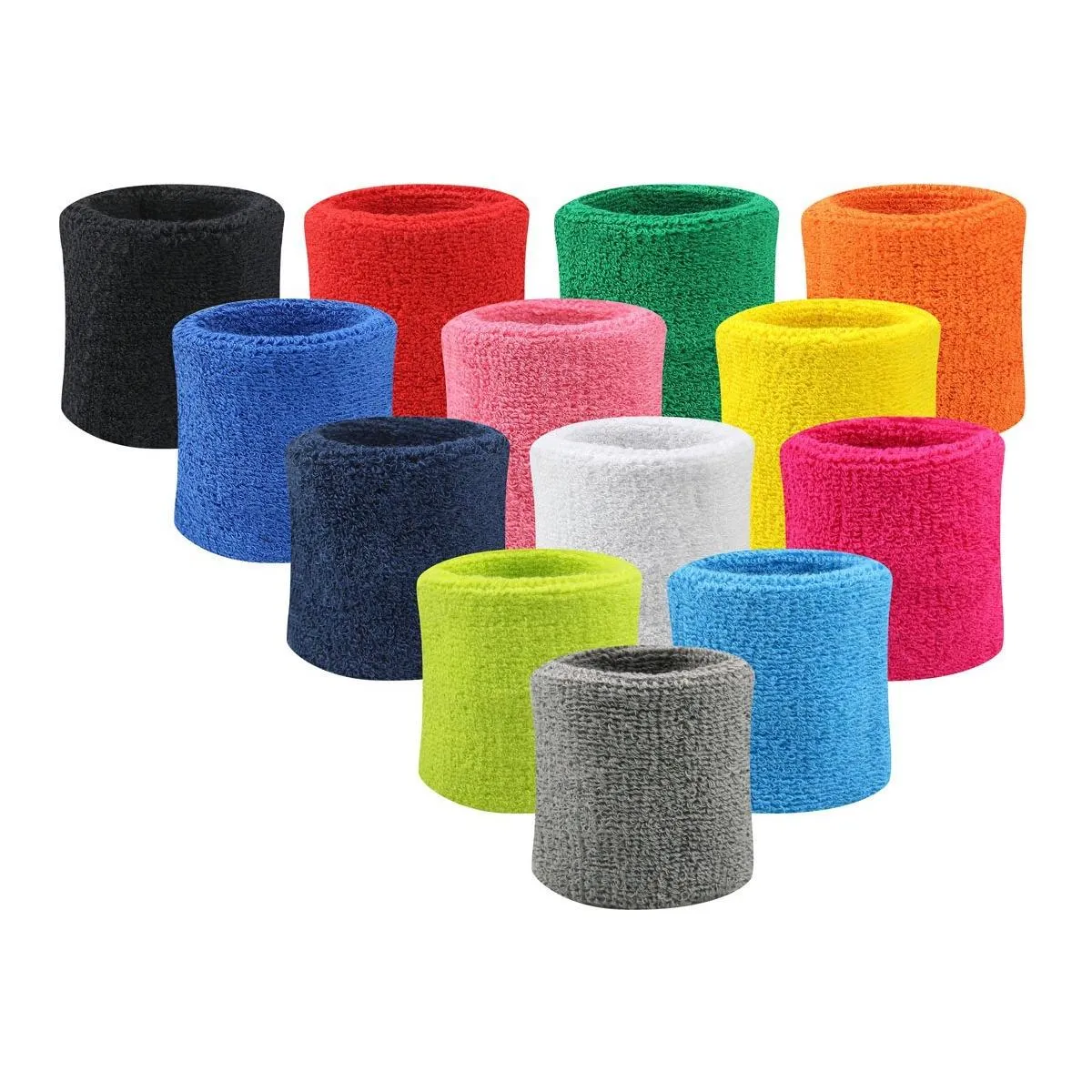 Wrist Sweatbands Soft Terry Cotton Sweatband 2 Wristbands You Pick Colors & Quantities
