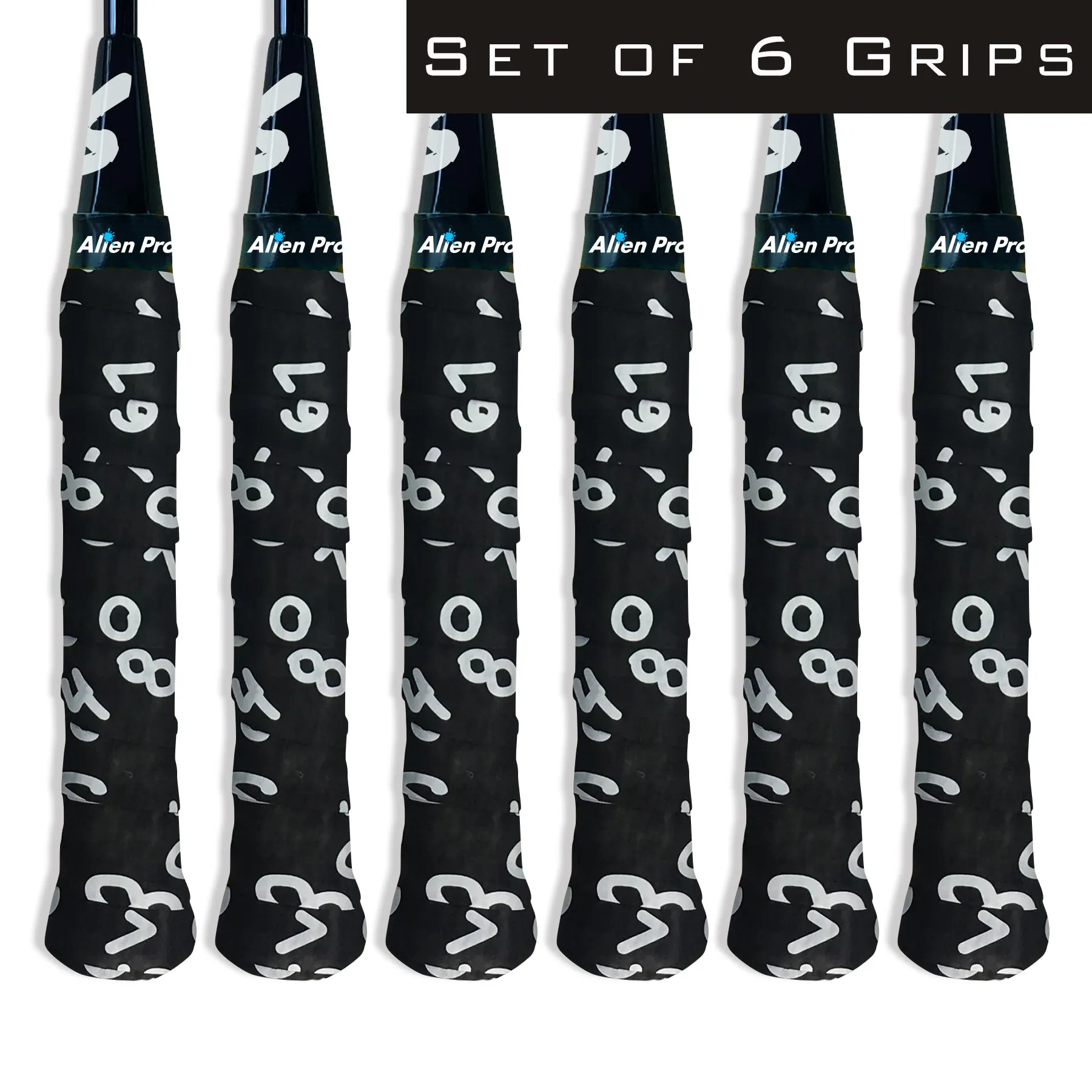 [X-Dry] Designer Racket Grip Tape for Badminton (6 Grips)