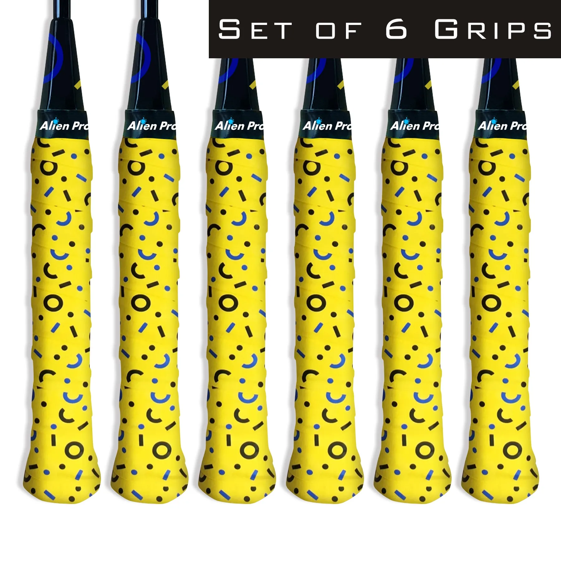 [X-Dry] Designer Racket Grip Tape for Badminton (6 Grips)