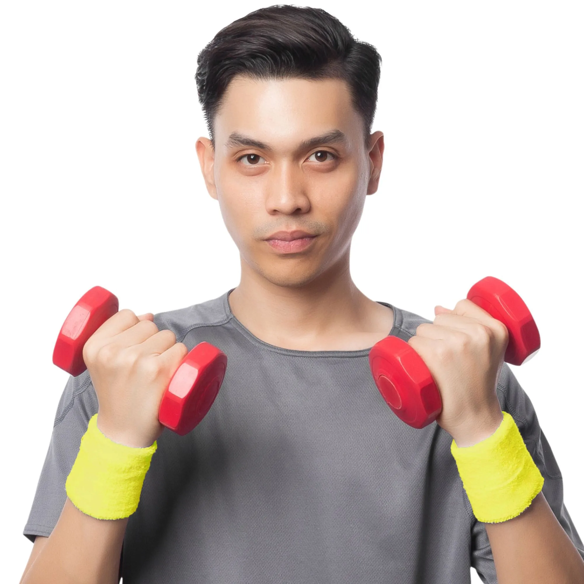 Yellow Wrist Sweatbands - 2 Pack