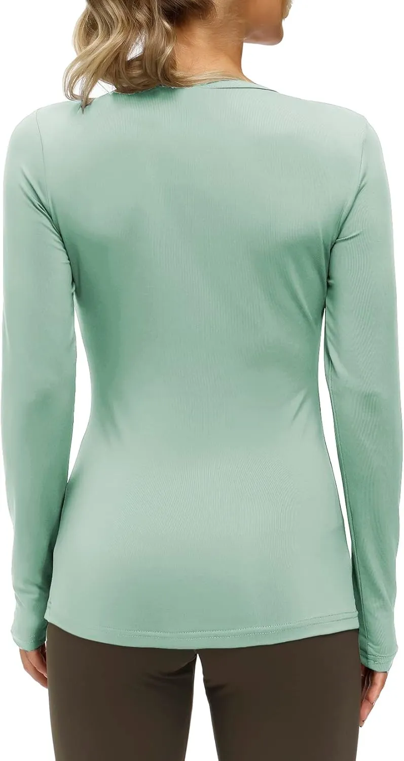 Yige Women's Long Sleeves Running Athletic Shirt Moisture Wicking Tops Crewneck Tee