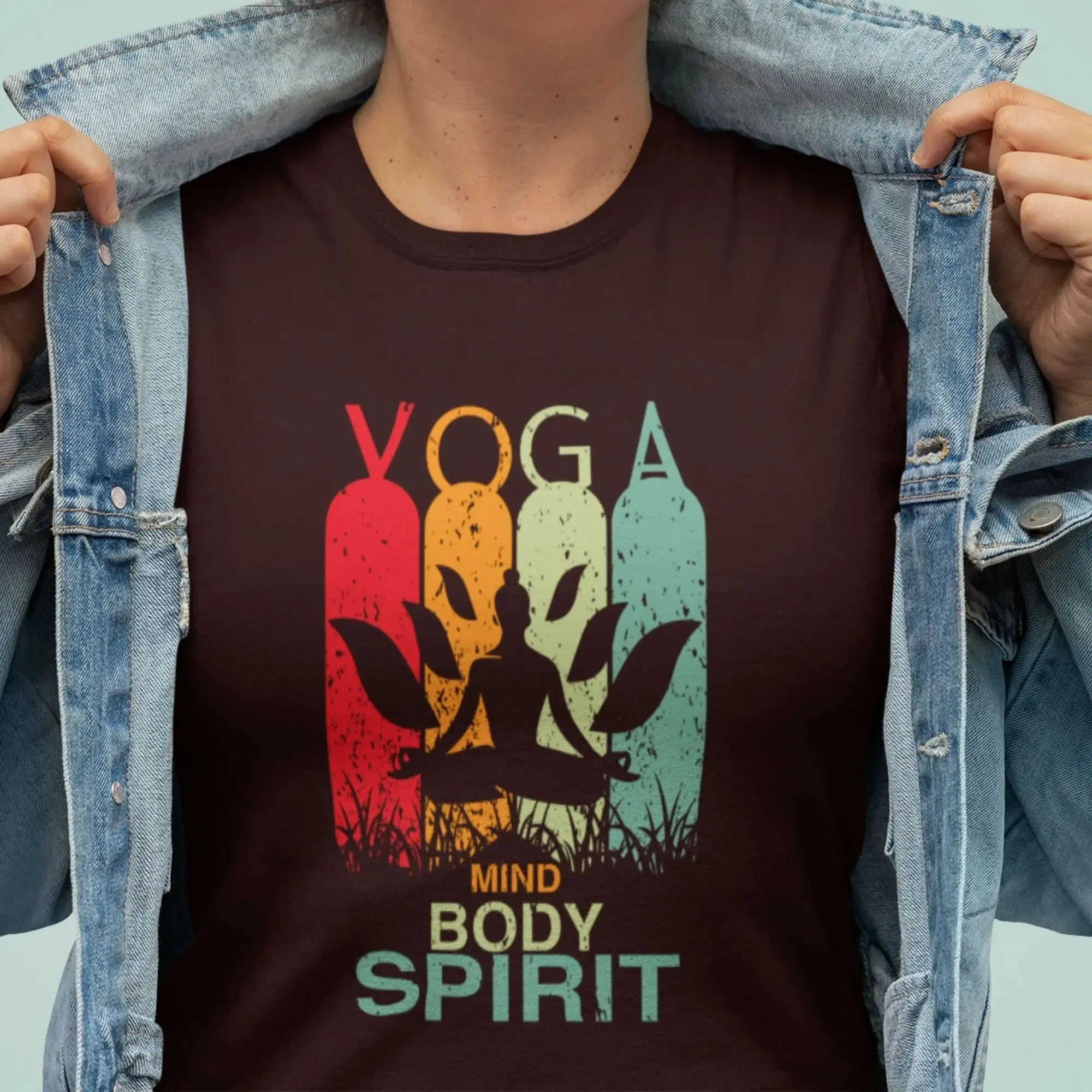 Yoga Mind Body Spirit Round Neck Half Sleeve Classic T-Shirt