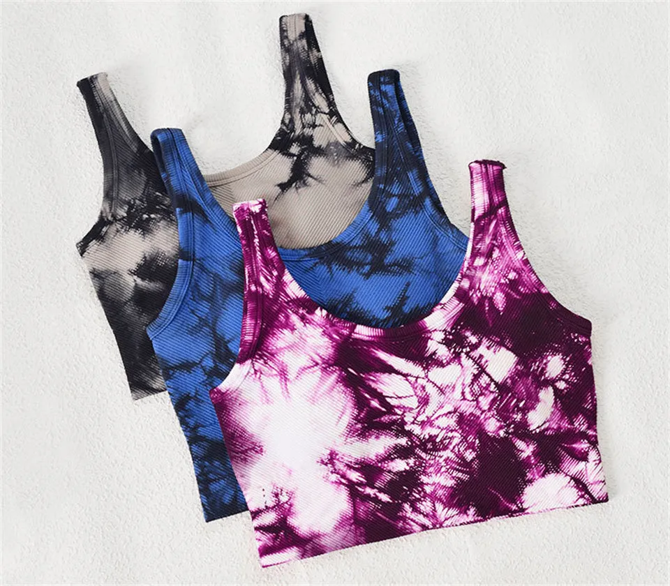 Yoga Set, Yoga Legging, Printed Workout Set Top and Legging, SmokeTie Dye in Red