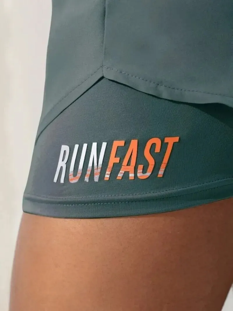 Yoga Shorts Women's High Rise  With Elastic Proximity Control Running Shorts, Fake Two Pieces Pants