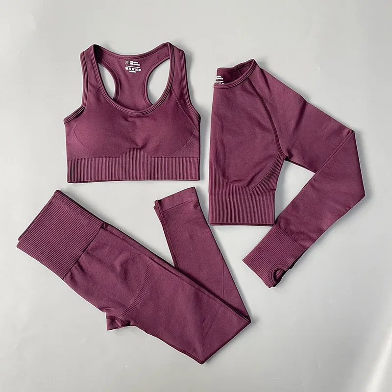 Yoganix 2/3/4PCS Seamless Women Yoga Set Workout Sportswear Gym Clothes