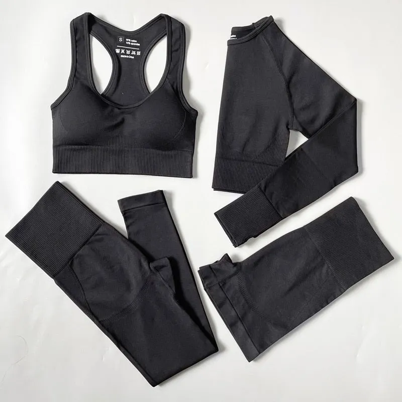 Yoganix 2/3/4PCS Seamless Women Yoga Set Workout Sportswear Gym Clothes