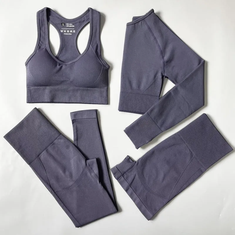 Yoganix 2/3/4PCS Seamless Women Yoga Set Workout Sportswear Gym Clothes