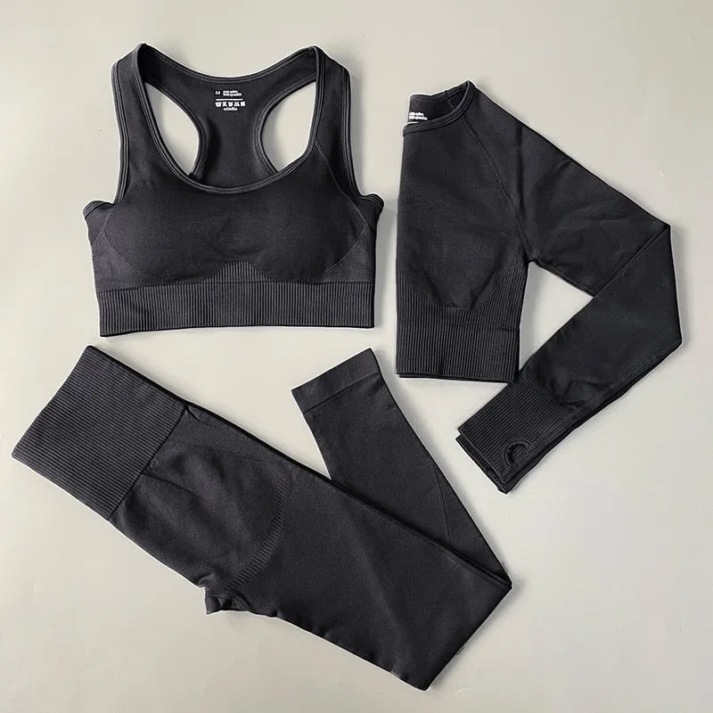 Yoganix 2/3/4PCS Seamless Women Yoga Set Workout Sportswear Gym Clothes