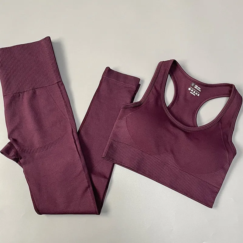 Yoganix 2/3/4PCS Seamless Women Yoga Set Workout Sportswear Gym Clothes