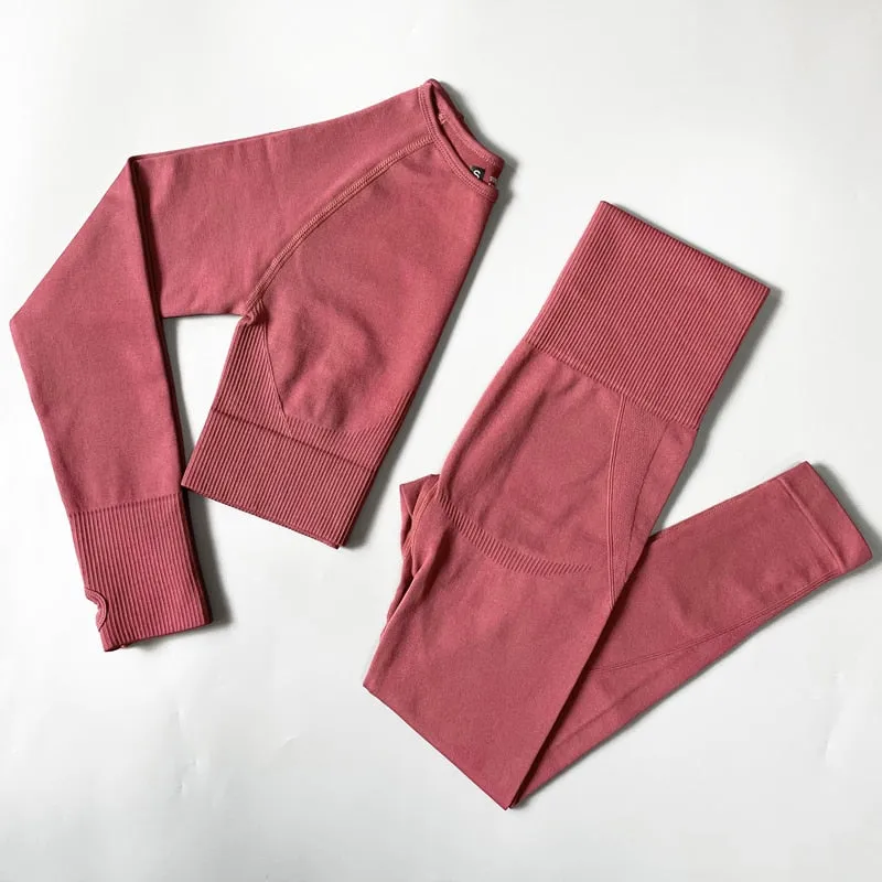 Yoganix 2/3/4PCS Seamless Women Yoga Set Workout Sportswear Gym Clothes