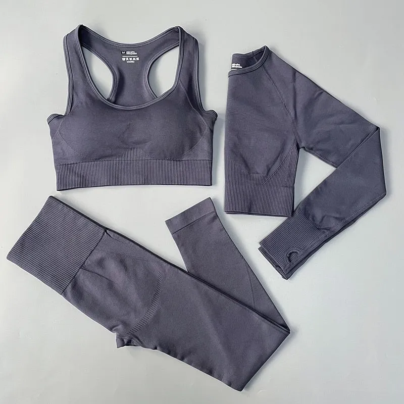 Yoganix 2/3/4PCS Seamless Women Yoga Set Workout Sportswear Gym Clothes