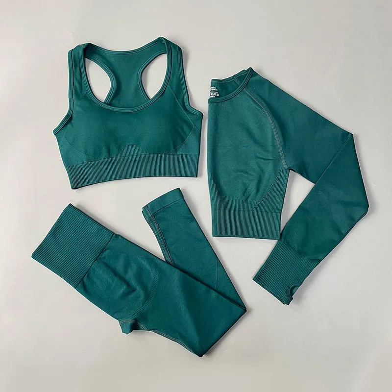 Yoganix 2/3/4PCS Seamless Women Yoga Set Workout Sportswear Gym Clothes