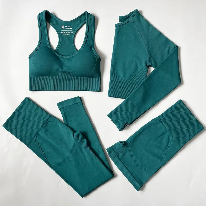 Yoganix 2/3/4PCS Seamless Women Yoga Set Workout Sportswear Gym Clothes