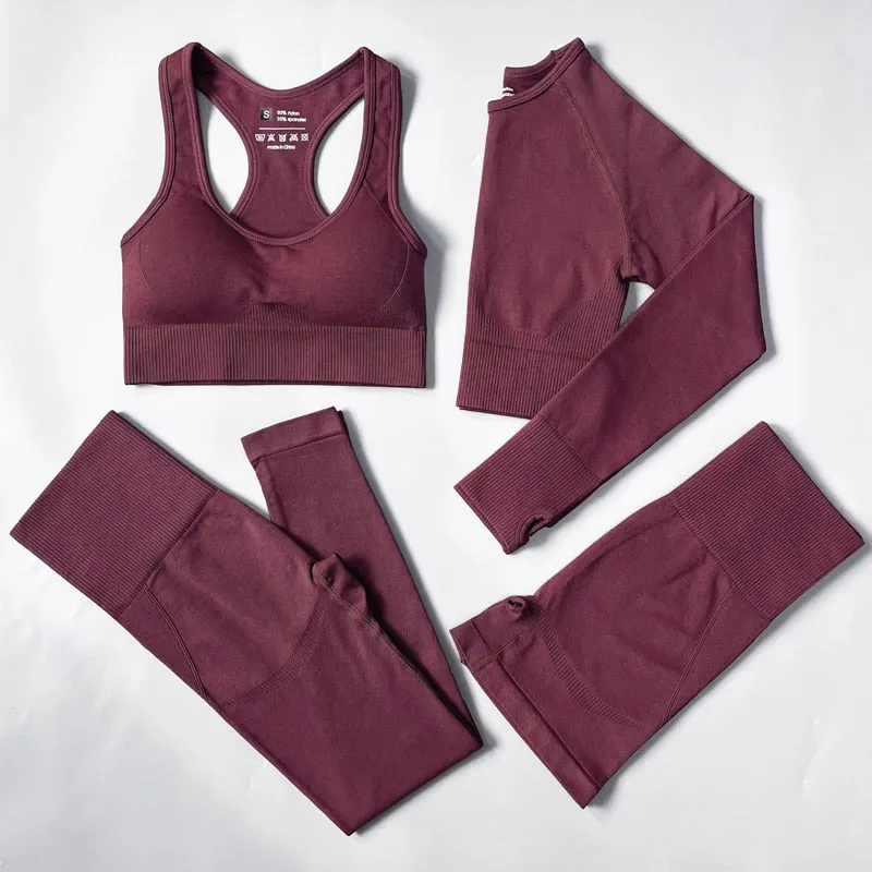 Yoganix 2/3/4PCS Seamless Women Yoga Set Workout Sportswear Gym Clothes