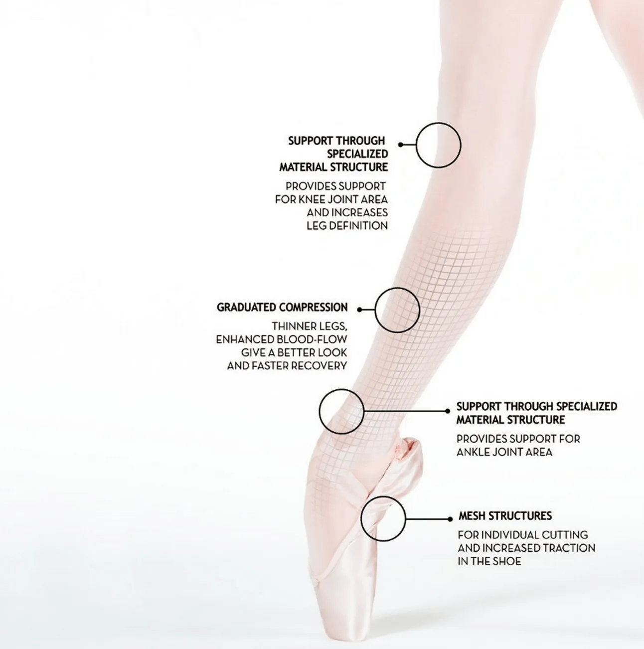 ZARELY Z2NS PERFORM! NO SEAM PROFESSIONAL PERFORMANCE BALLET TIGHTS