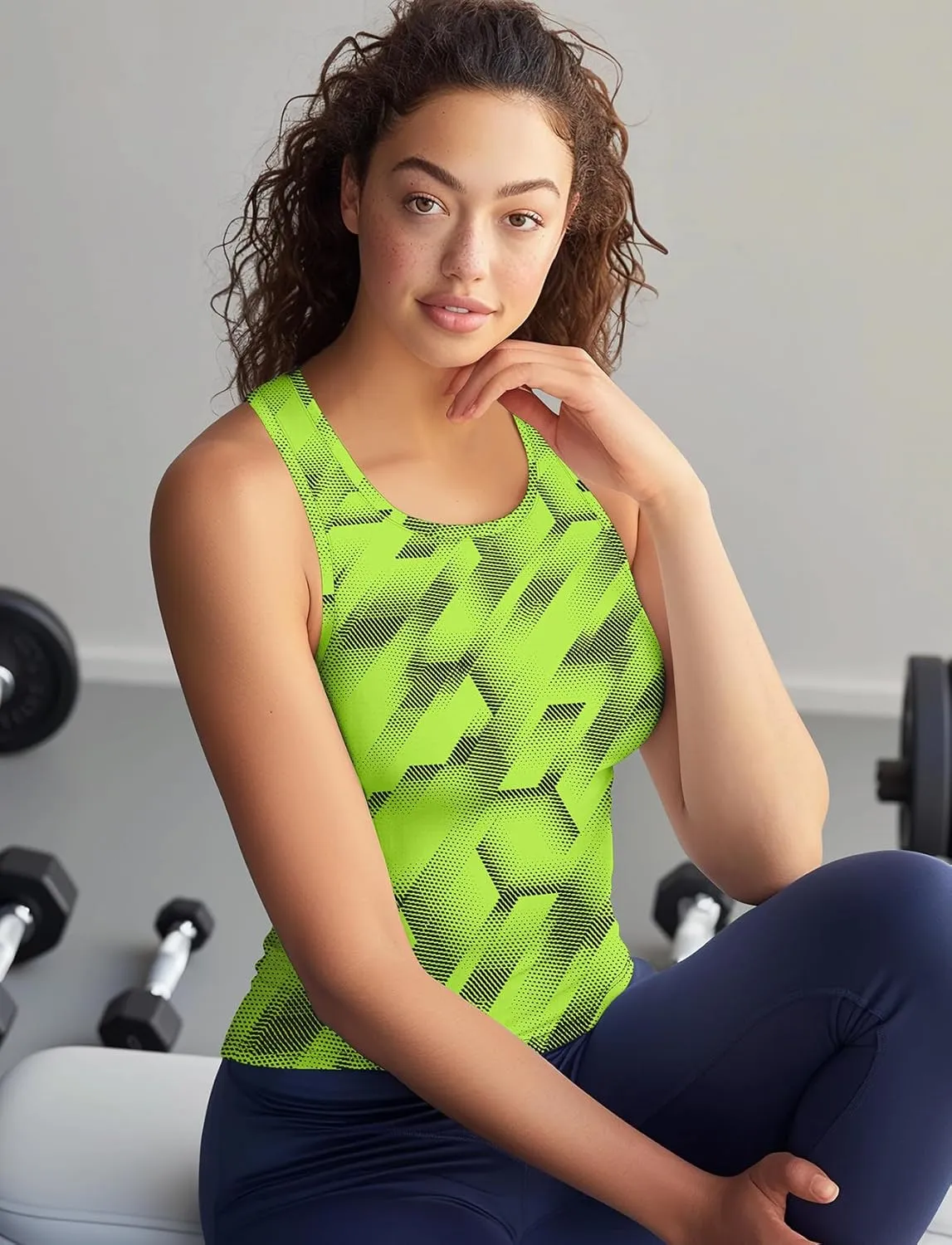 Zengjo Running Tanks for Women Moisture Wicking Athletic Workout Gym Tops Racerback