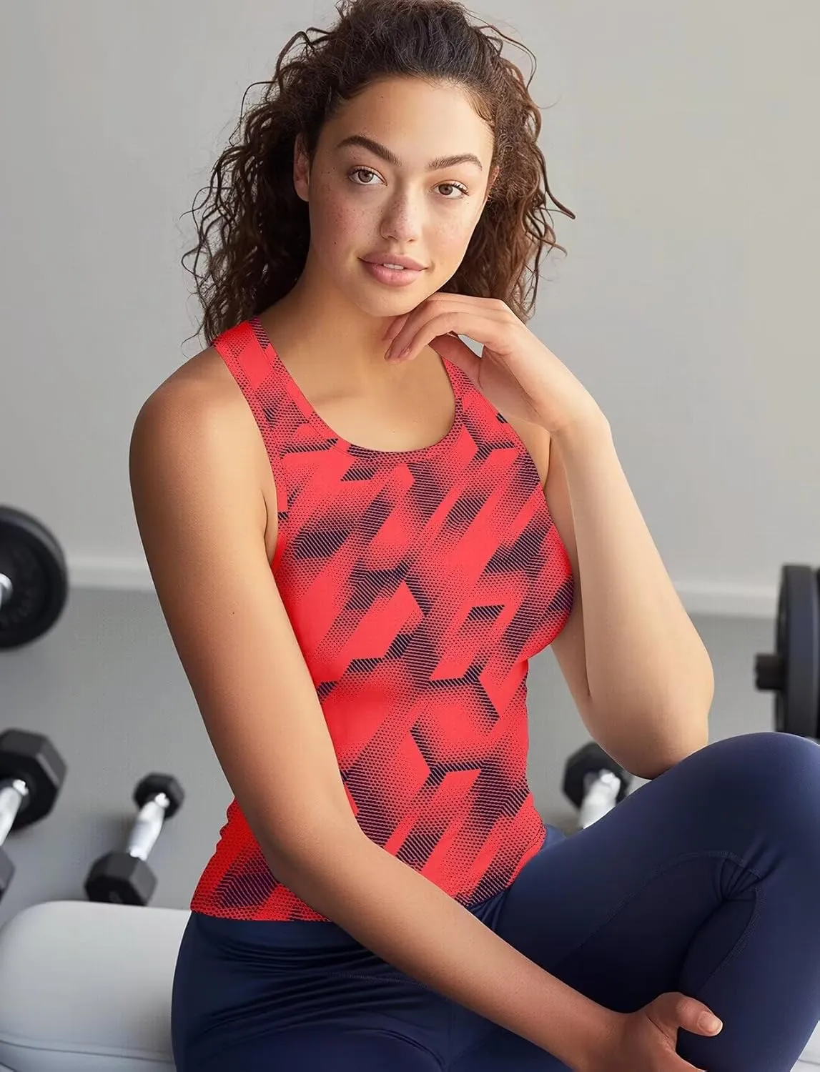 Zengjo Running Tanks for Women Moisture Wicking Athletic Workout Gym Tops Racerback