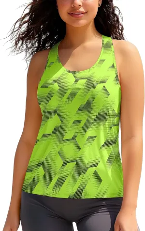 Zengjo Running Tanks for Women Moisture Wicking Athletic Workout Gym Tops Racerback