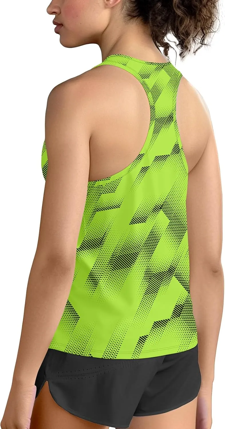 Zengjo Running Tanks for Women Moisture Wicking Athletic Workout Gym Tops Racerback