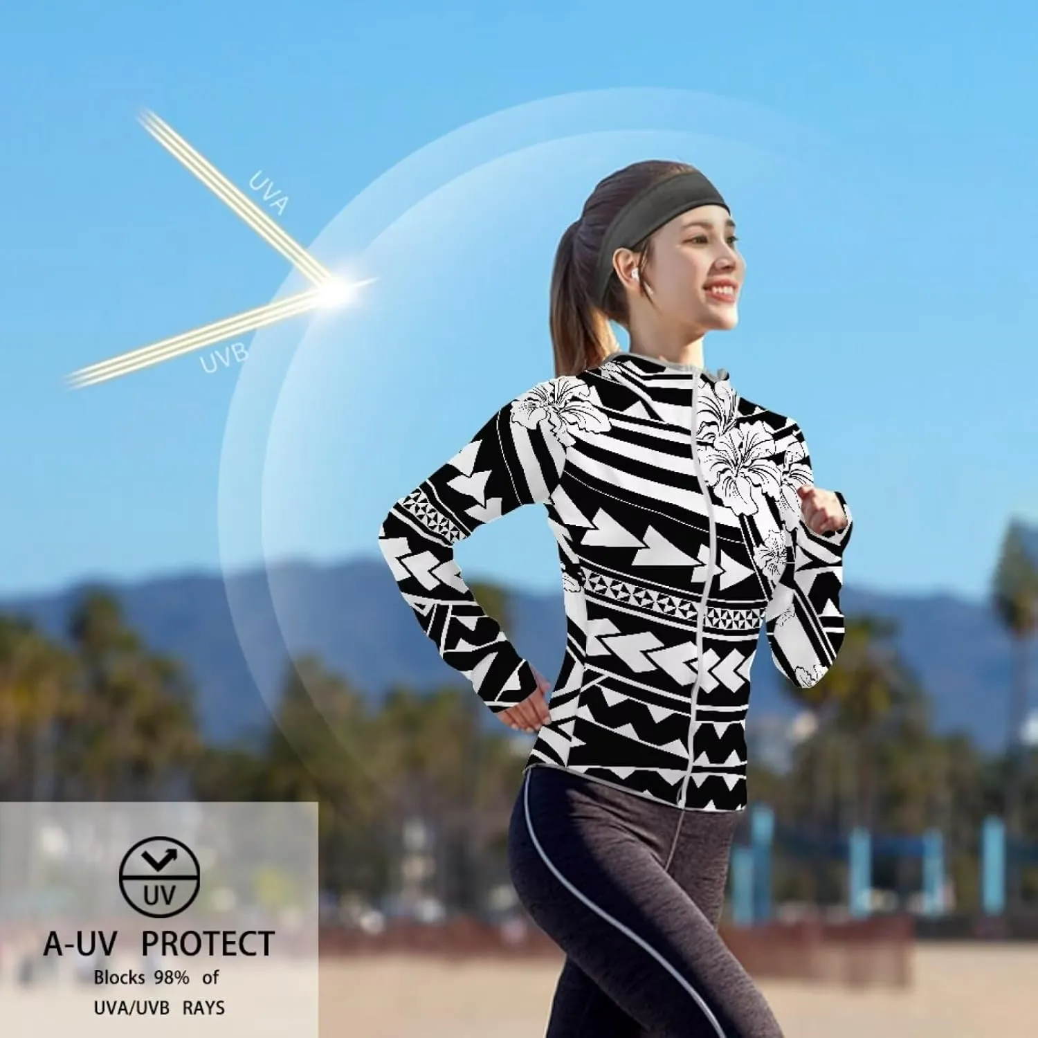 Zip UPF 50  Sun-Proof Hoodie Breathable Quick Dry Sun Protection Shirts