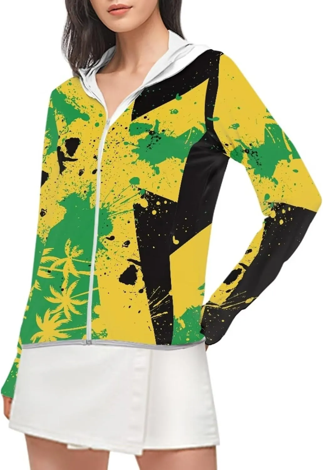 Zip UPF 50  Sun-Proof Hoodie Breathable Quick Dry Sun Protection Shirts