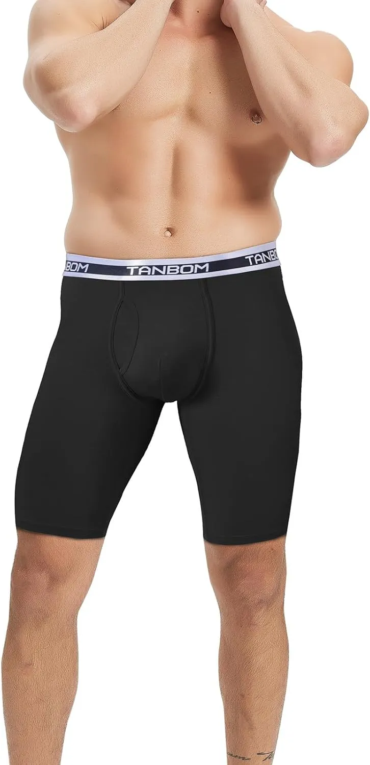 ZONBAILON Mens Underwear Boxer Briefs Moisture-Wicking Breathable Bamboo Viscose Boxer Pouch