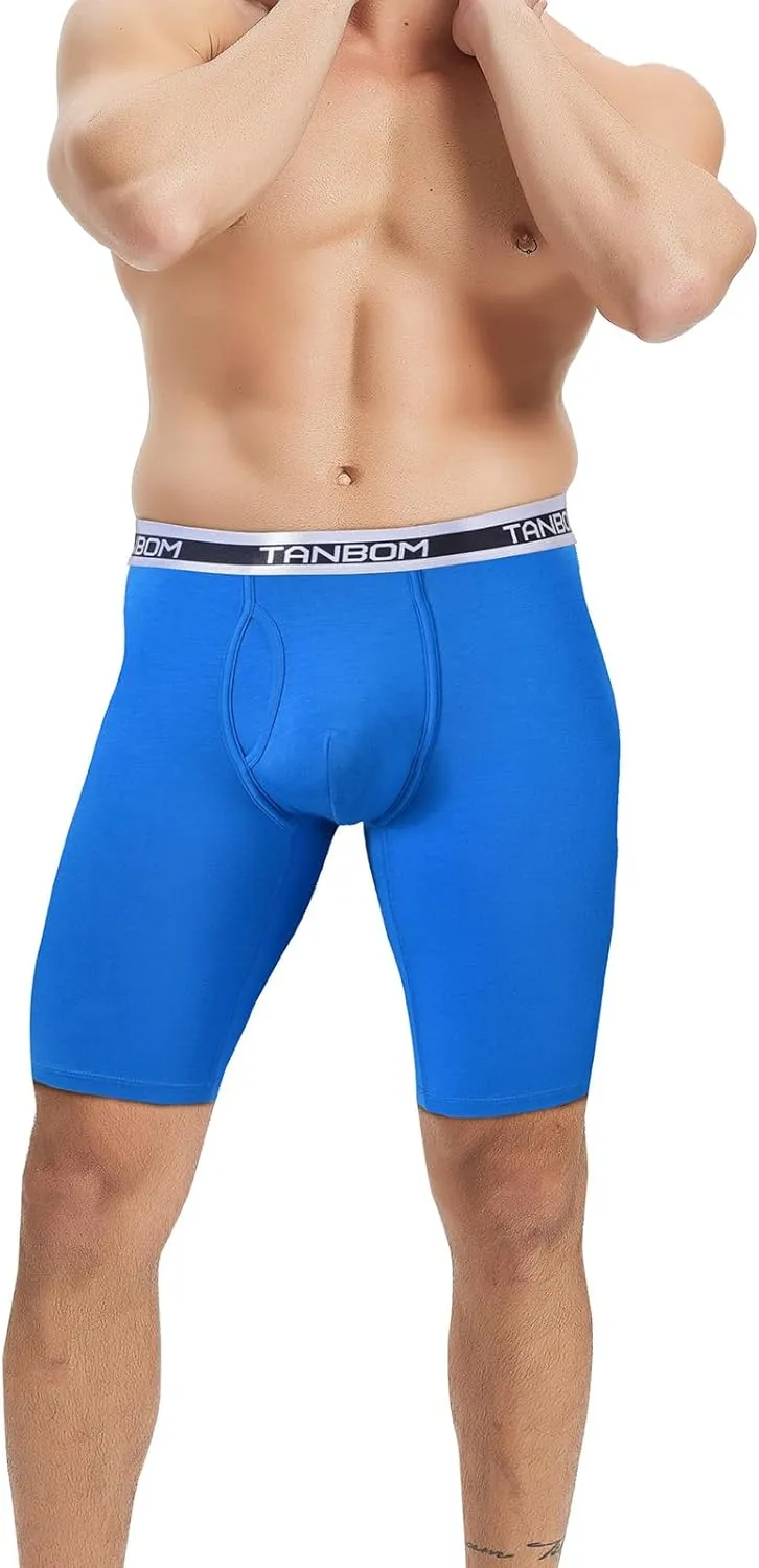 ZONBAILON Mens Underwear Boxer Briefs Moisture-Wicking Breathable Bamboo Viscose Boxer Pouch