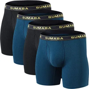 ZONBAILON Mens Underwear Boxer Briefs Moisture-Wicking Breathable Bamboo Viscose Boxer Pouch