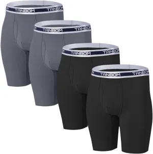 ZONBAILON Mens Underwear Boxer Briefs Moisture-Wicking Breathable Bamboo Viscose Boxer Pouch